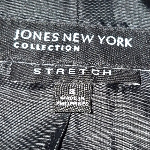 Jones New York Black and White Blazer Sz 8 - Picture 3 of 8